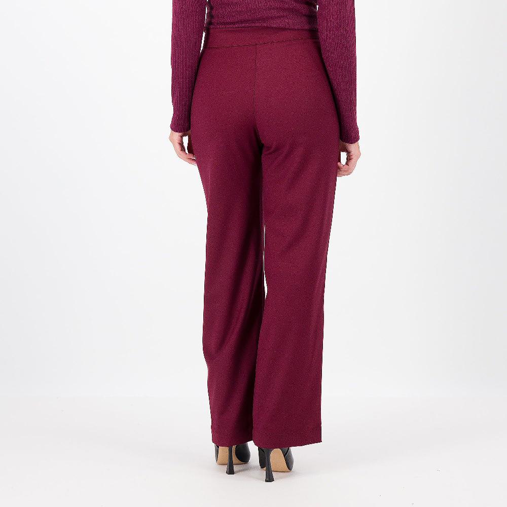 QVC M'ama Pantaloni Dritti In Twill Con Bottoni Decorativi