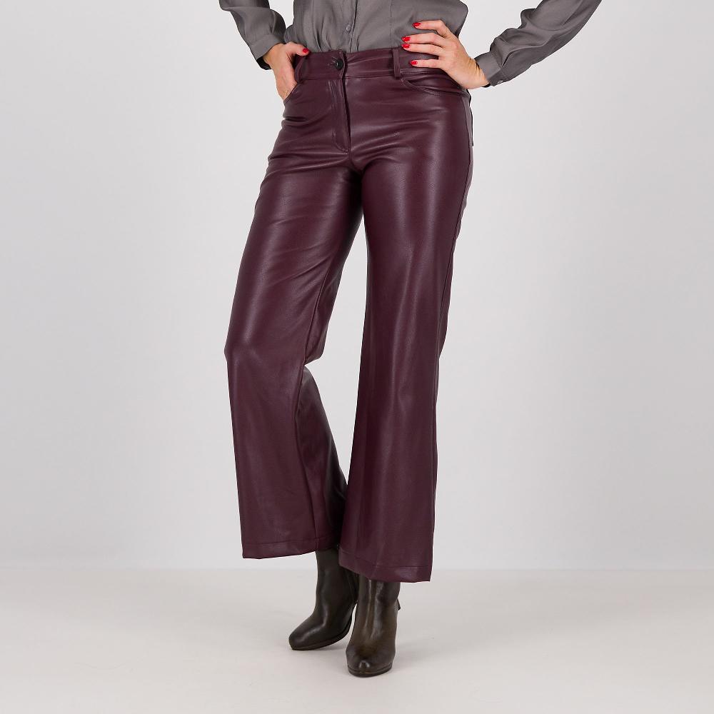 QVC M’ama Pantaloni svasati con elastico dietro in tessuto spalmato