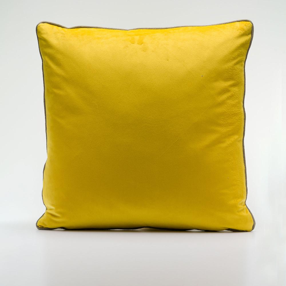 QVC Maddalena Home Cuscino quadrato con piping lino a contrasto 50x50cm