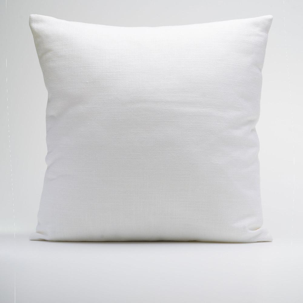 QVC Maddalena Home Cuscino Quadrato Misto Lino Ricamo Corallo 50x50cm