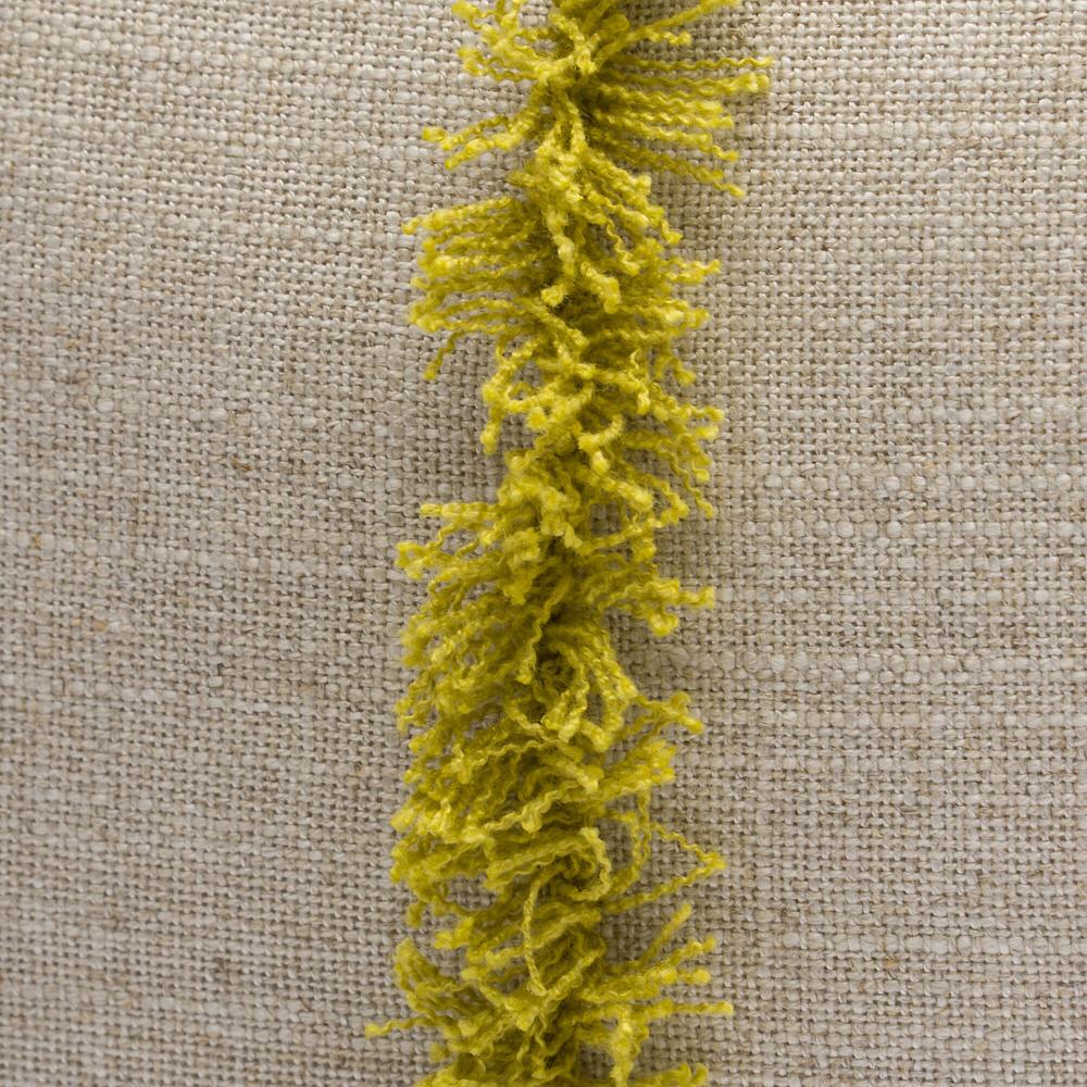 QVC Maddalena Home Cuscino Rettangolare Misto Lino Frangetta Centrale 30x45cm