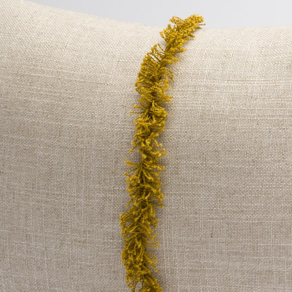 QVC Maddalena Home Cuscino Rettangolare Misto Lino Frangetta Centrale 30x45cm