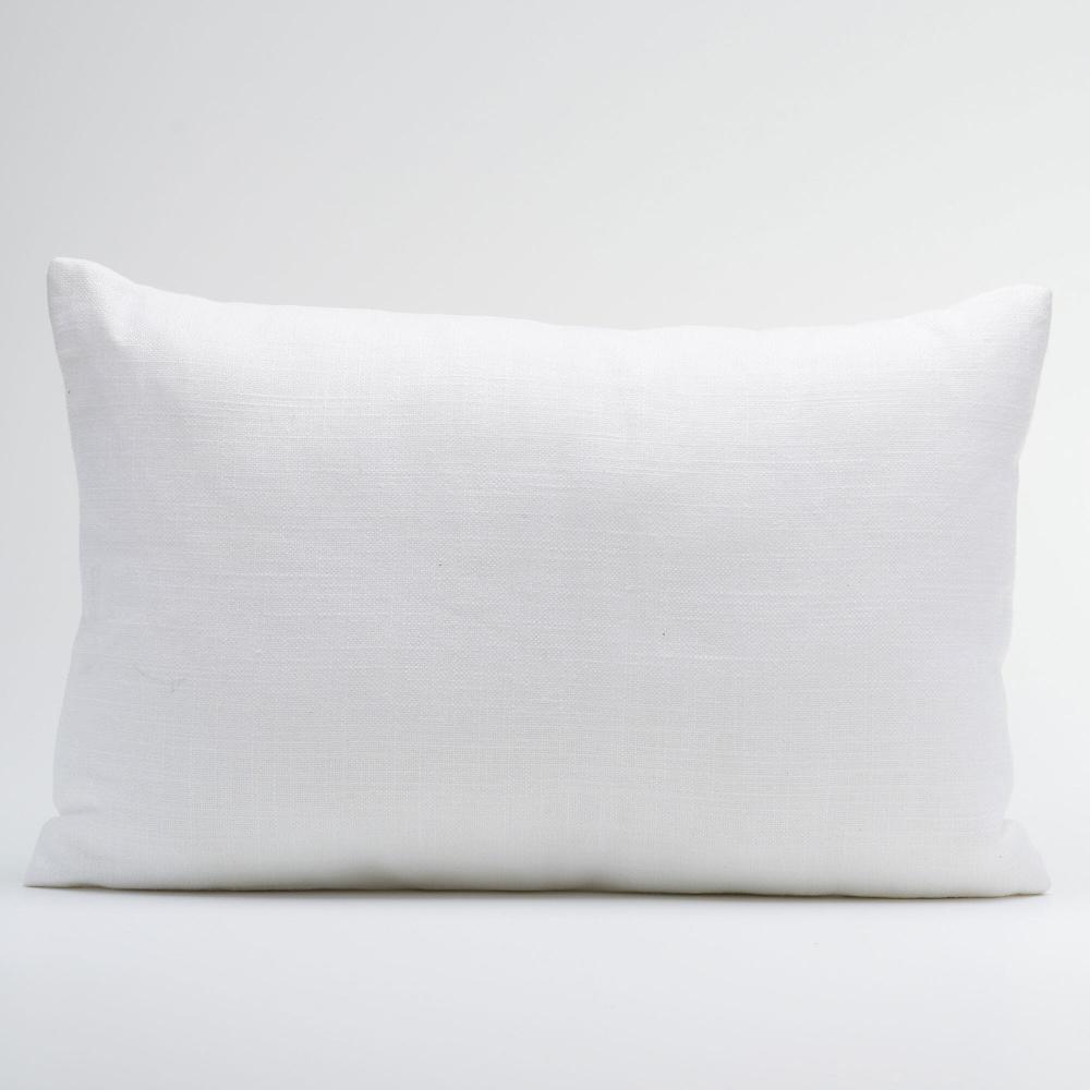 QVC Maddalena Home Cuscino Rettangolare Misto Lino Ricamo Foglie 32x50cm