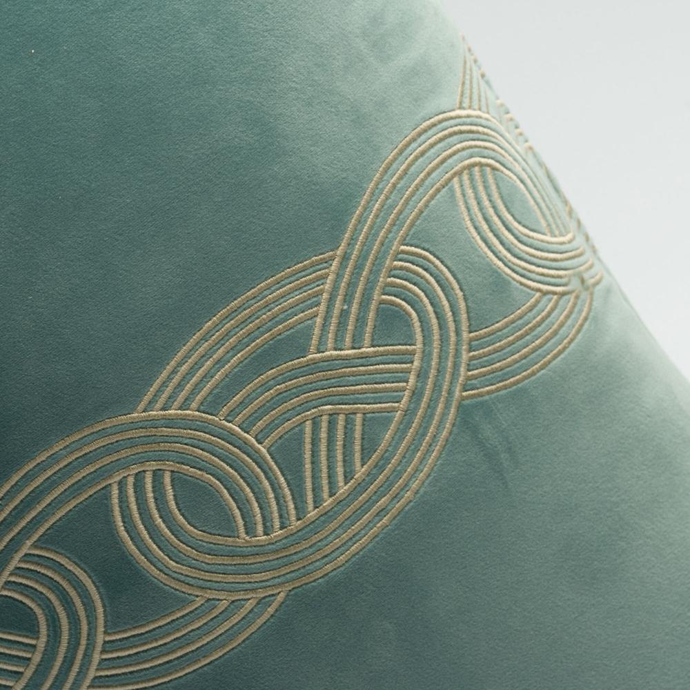 QVC Maddalena Home Cuscino Rettangolare Ricamo Intreccio 32 X 50 Cm