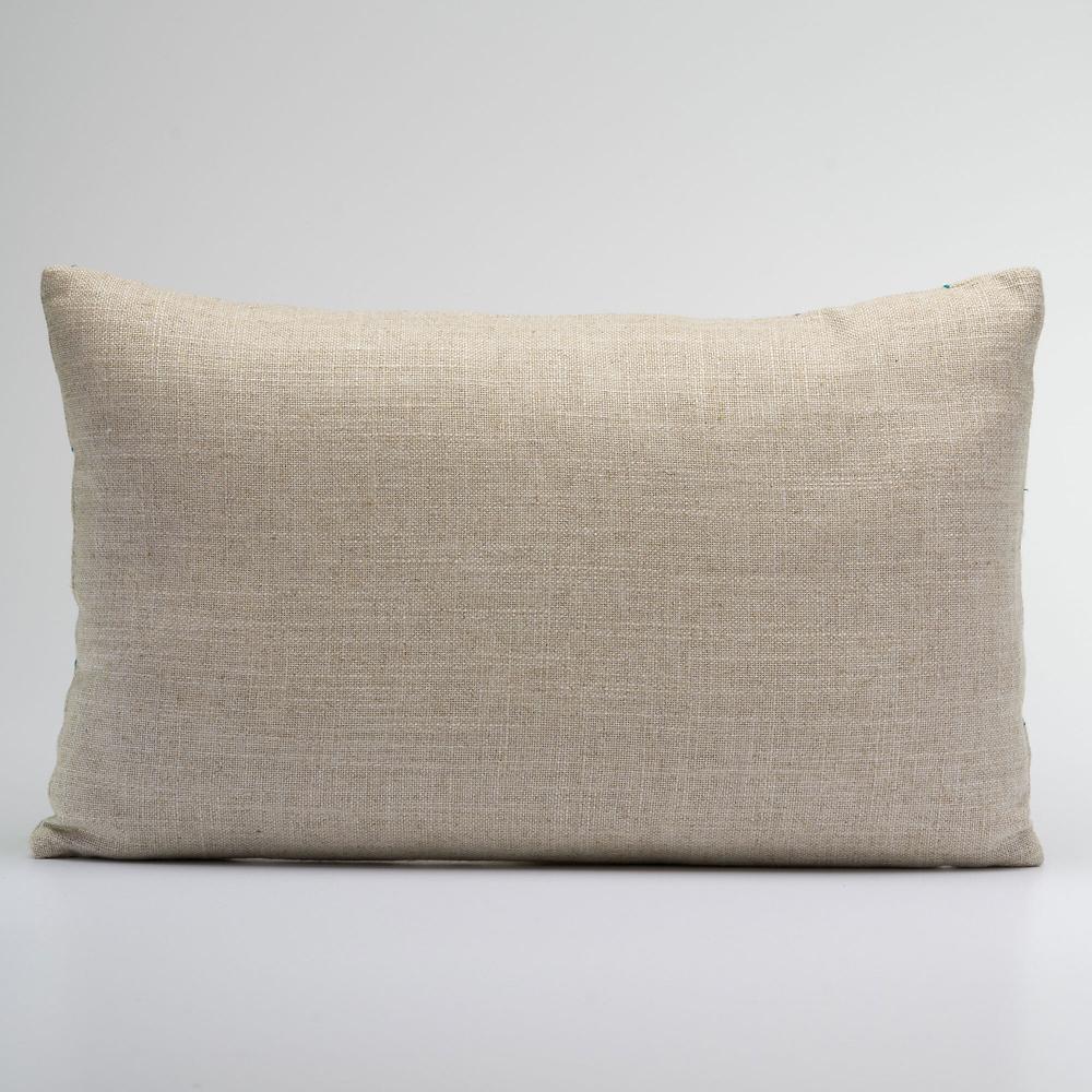 QVC Maddalena Home Cuscino Rettangolare Ricamo Rete Ondulata 32x50cm