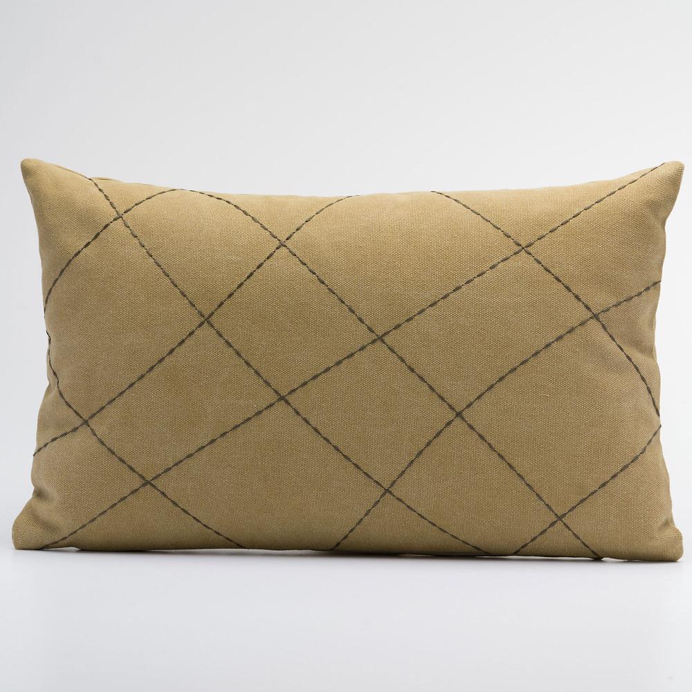 QVC Maddalena Home Cuscino rettangolare ricamo rete ondulata 32x50cm