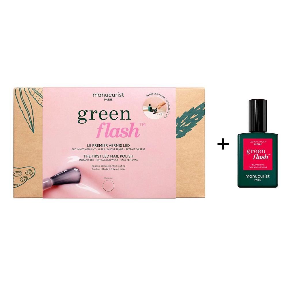 QVC Manucurist Kit Base Con Colore Hortencia + Colore Aggiuntivo Green Flash
