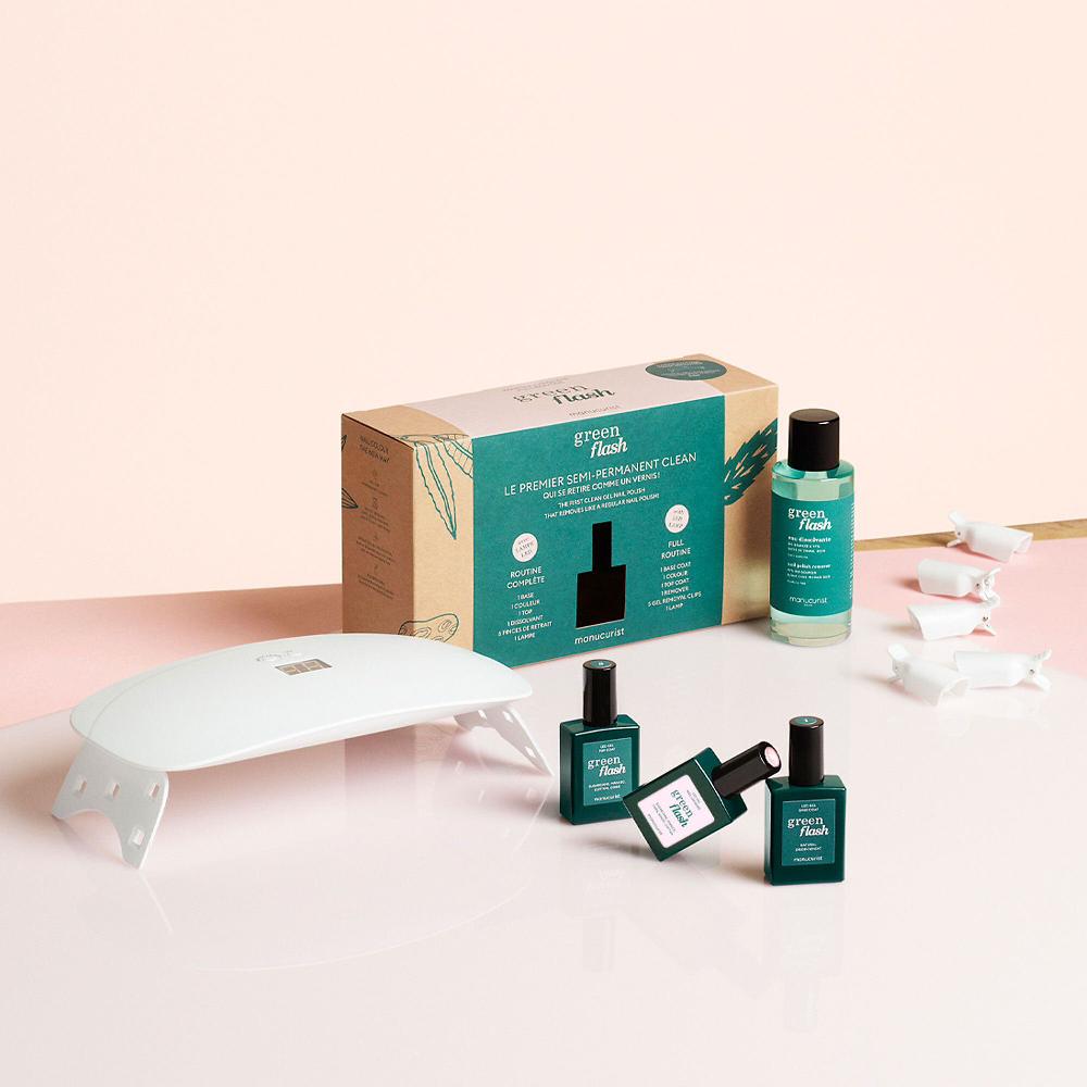 QVC MANUCURIST LED kit: lampada base e top coat smalto solvente pinze