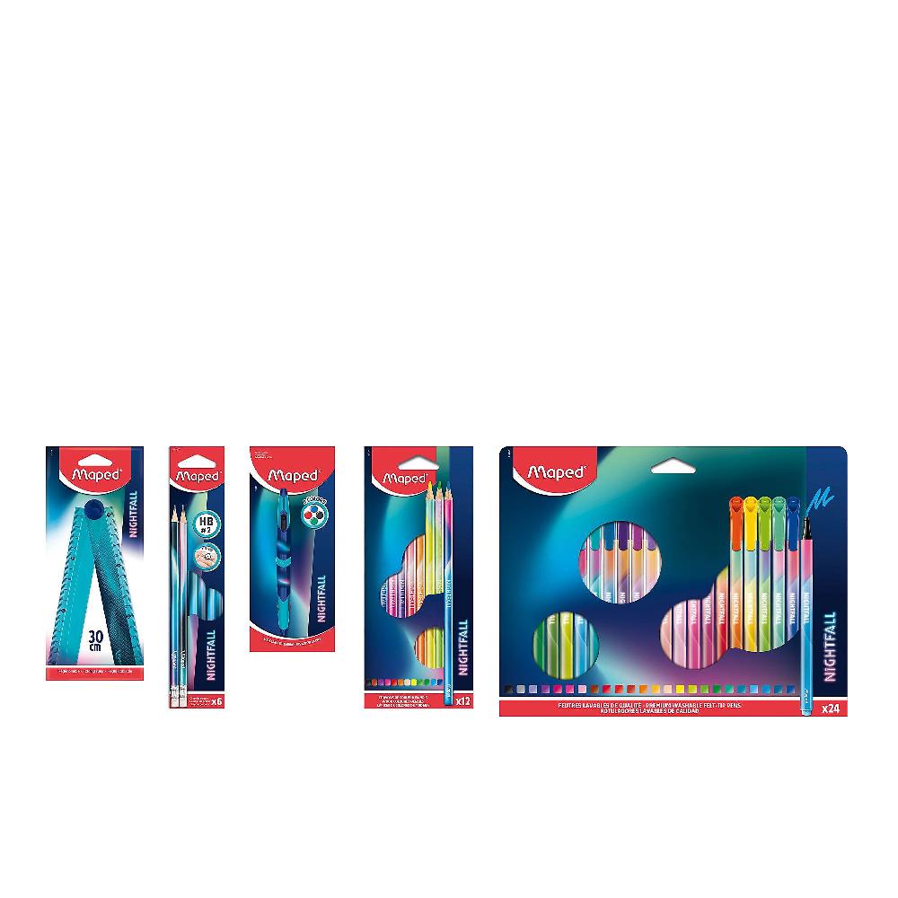 QVC Maped Kit matite pastelli pennarelli righello e penna 4 colori