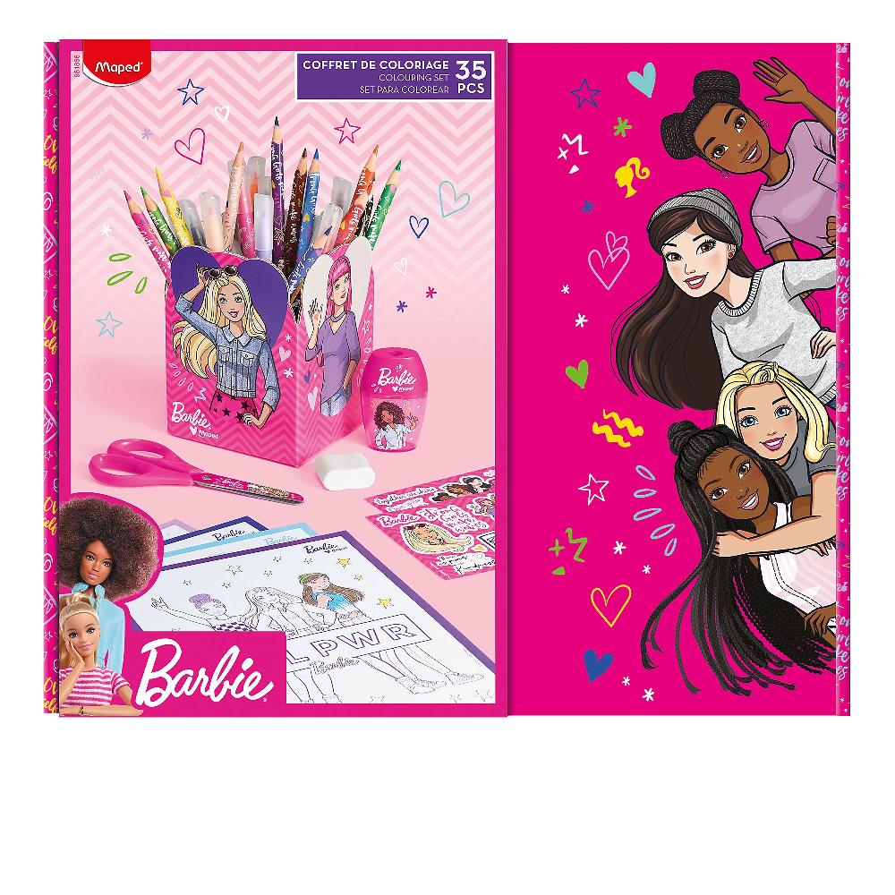 QVC Maped Set regalo Barbie: pastelli pennarelli temperino forbici
