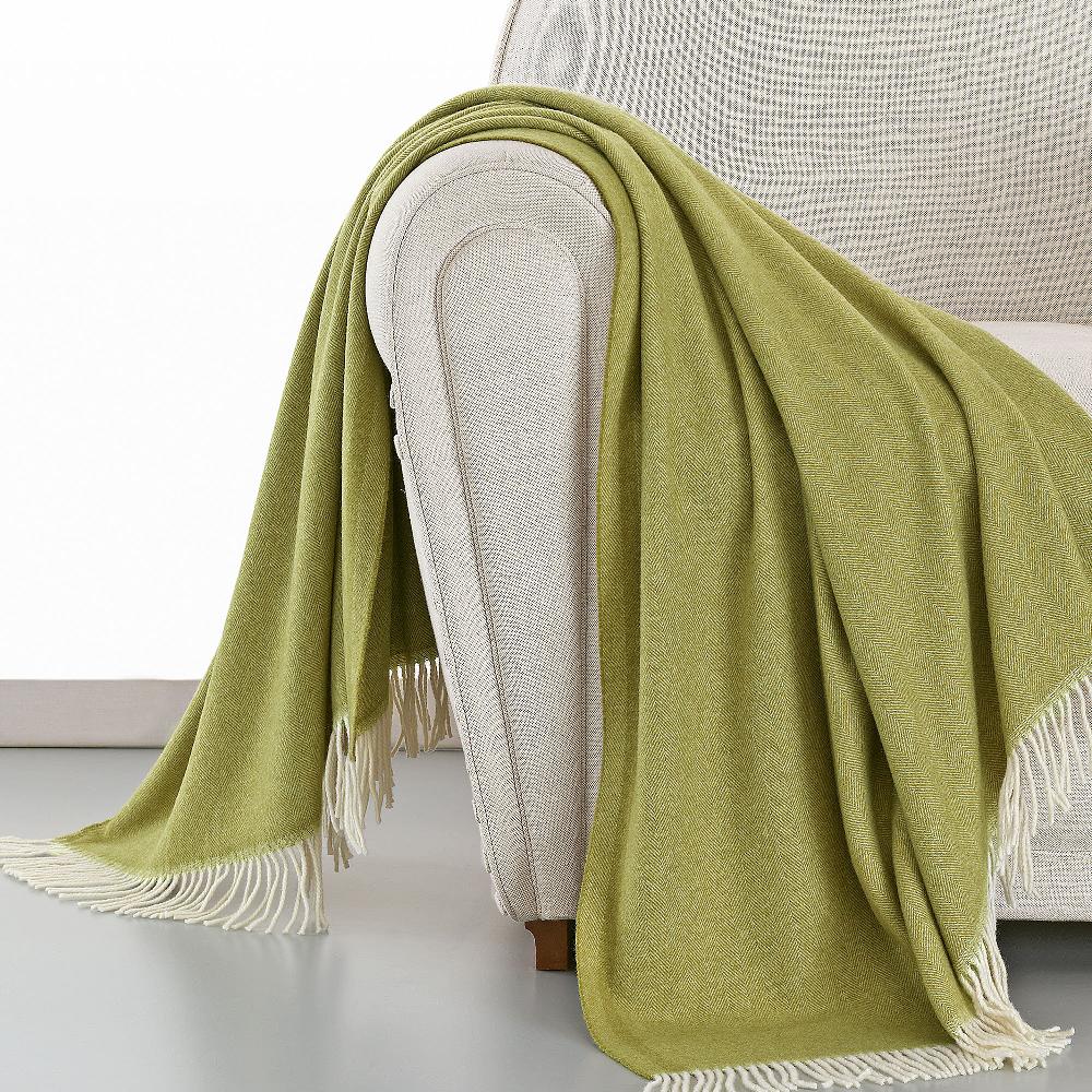 QVC Marzotto Home Plaid In Lana DONGIOVANNI E Cashmere Con Frange