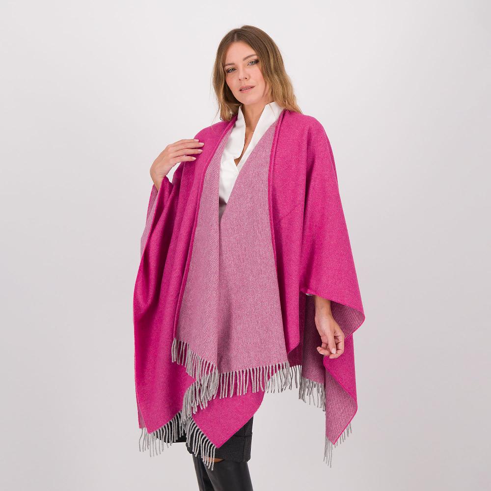 QVC Marzotto Home Poncho Double Face DIONNE In Lana Merino E Cashmere