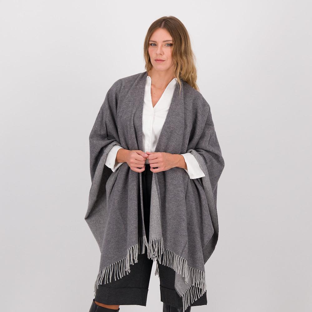 QVC Marzotto Home Poncho double face DIONNE in lana merino e cashmere