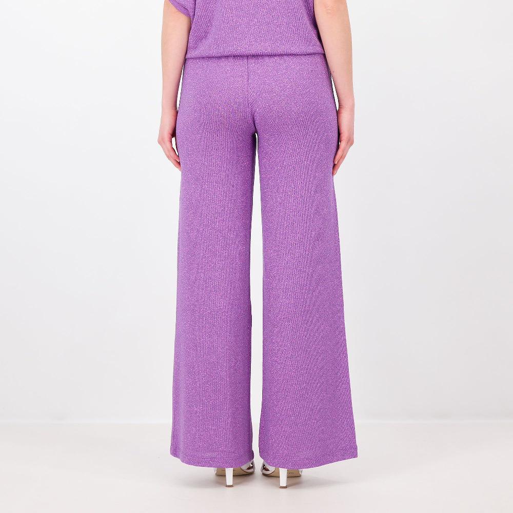 QVC Matilde Design Pantaloni Palazzo In Maglia Lamé Con Vita Elastica
