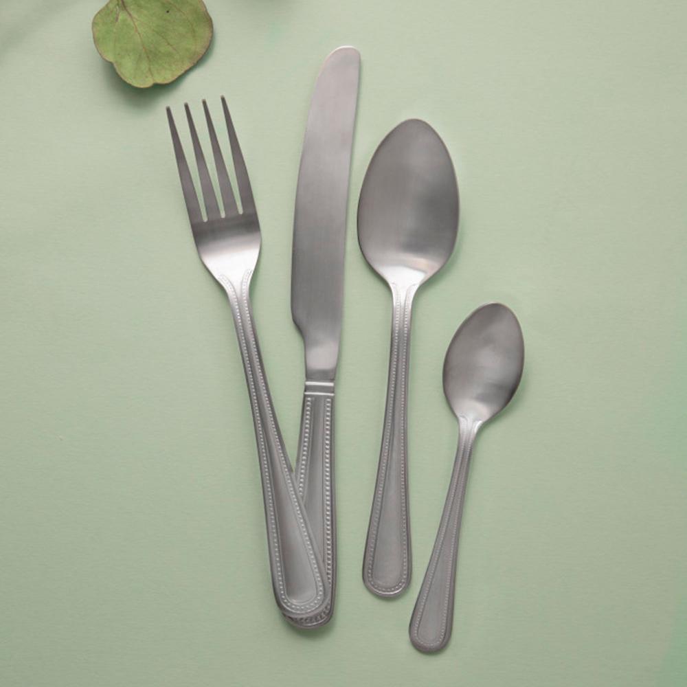 QVC Mikasa Servizio di posate Portobello 16 pezzi in acciaio decorato