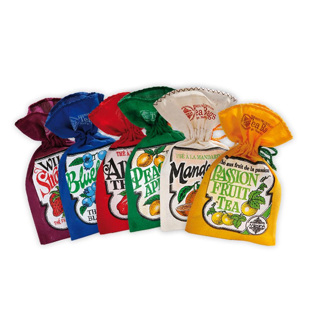 QVC MLESNA Kit 6 sacchetti in cotone da 10 filtri tè ciascuno