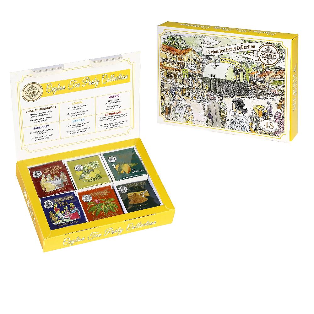 QVC Mlesna Scatola Tea Party con 48 filtri 6 gusti assortiti