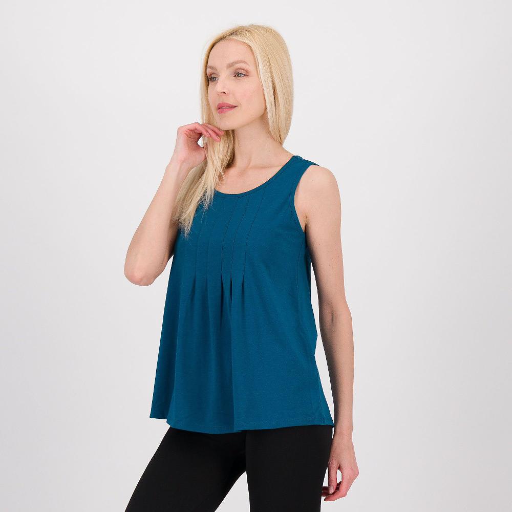 QVC Modern Soul by AnyBod Canotta misto cotone e modal scollo tondo ed orlo stondato