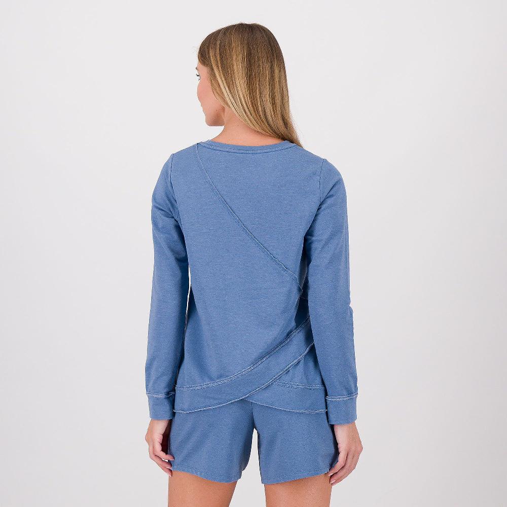 QVC Modern Soul By AnyBod Felpa A Maniche Lunghe Con Incrocio Dietro