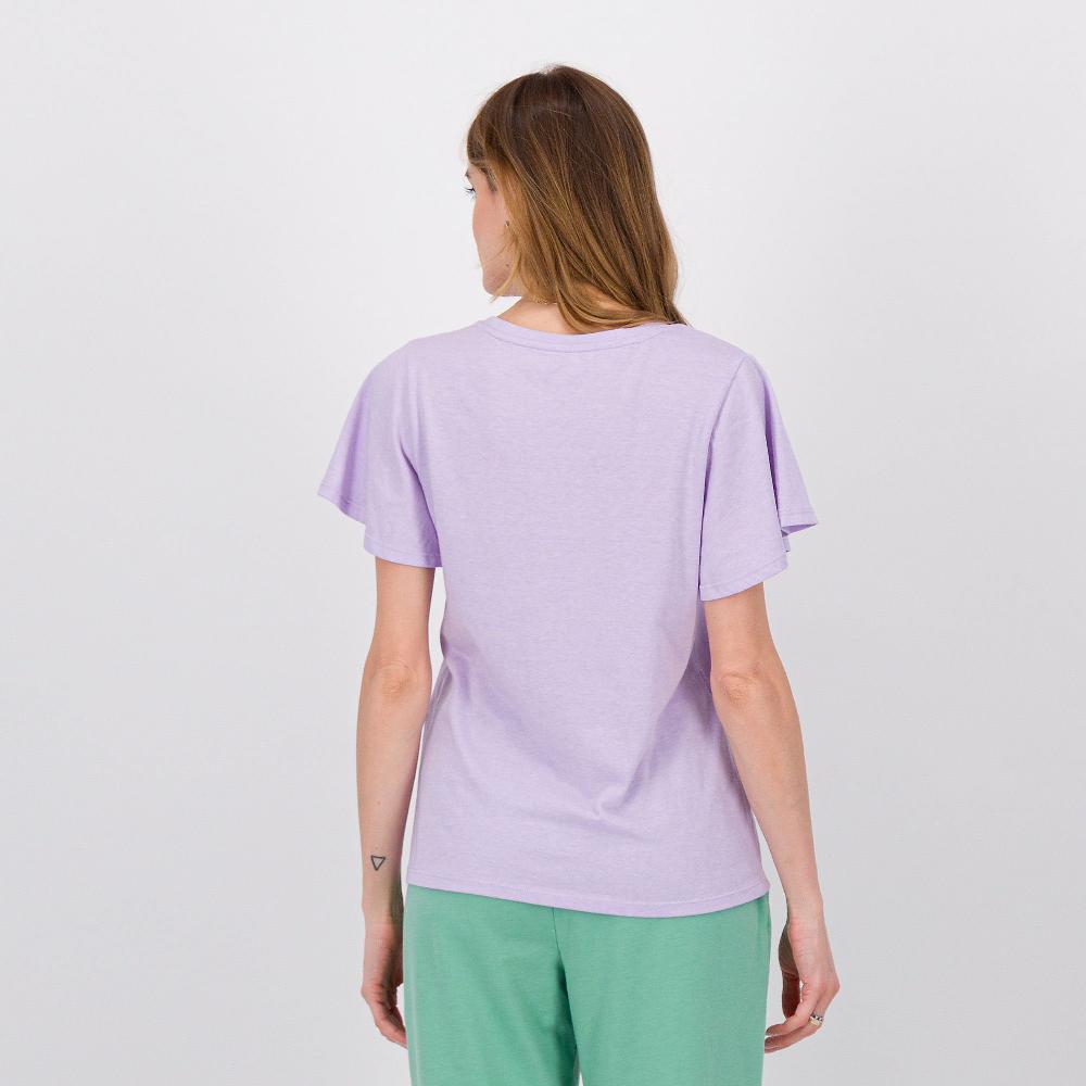QVC Modern Soul By AnyBod T-shirt In Jersey Misto Cotone Manica Corta A Farfalla