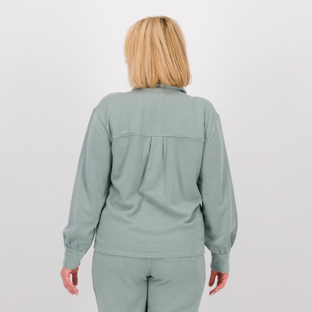 QVC Modern Soul By AnyBody Camicia In Felpa Con Maniche Lunghe