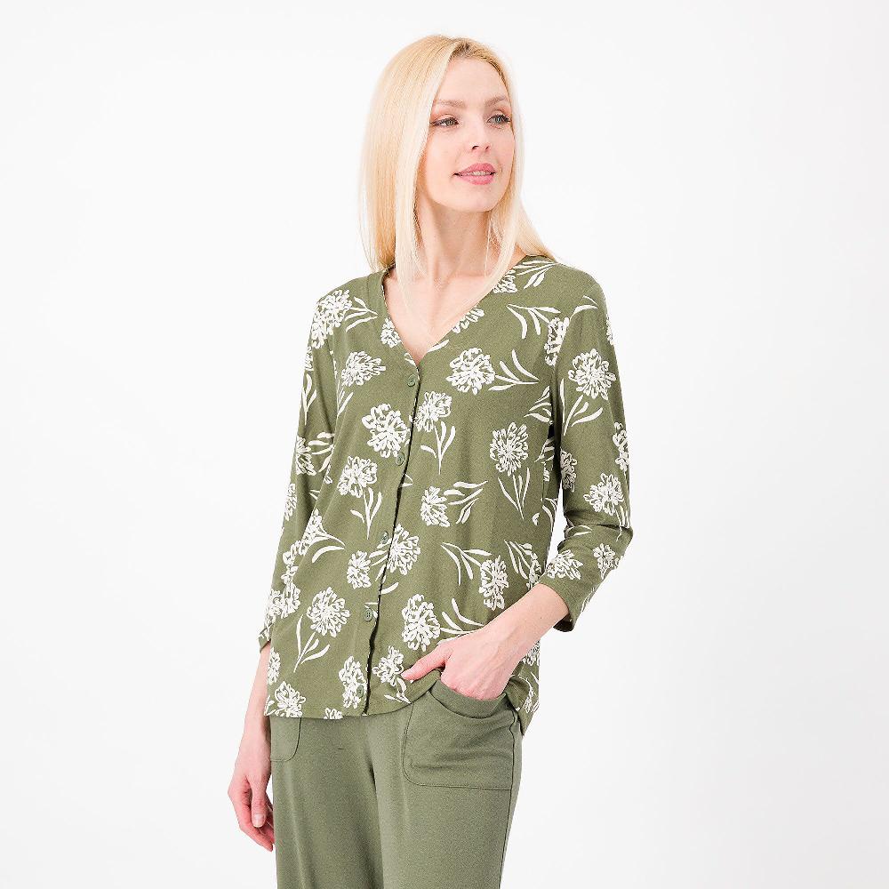 QVC Modern Soul by AnyBody Camicia scollo a V Maniche 3/4
