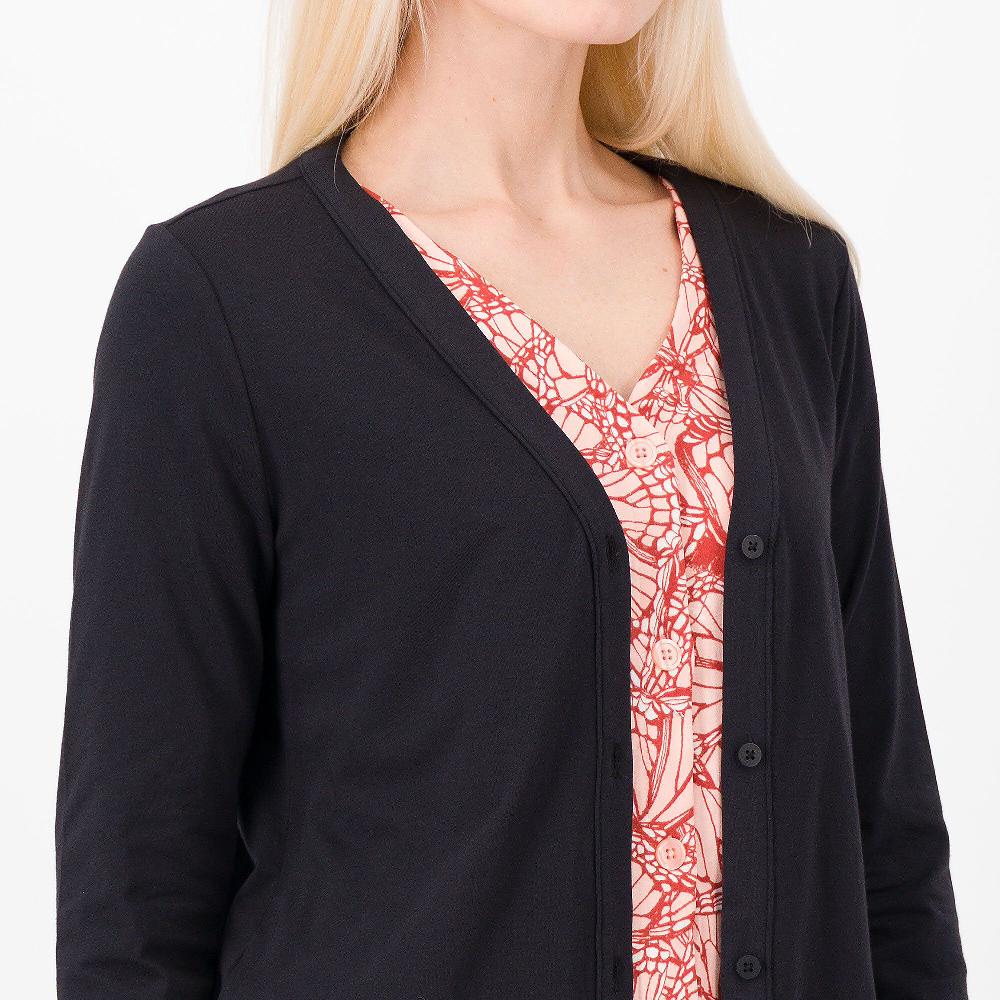 QVC Modern Soul By AnyBody Cardigan Lungo Cotone E Moda Scollo A V E Bottoni