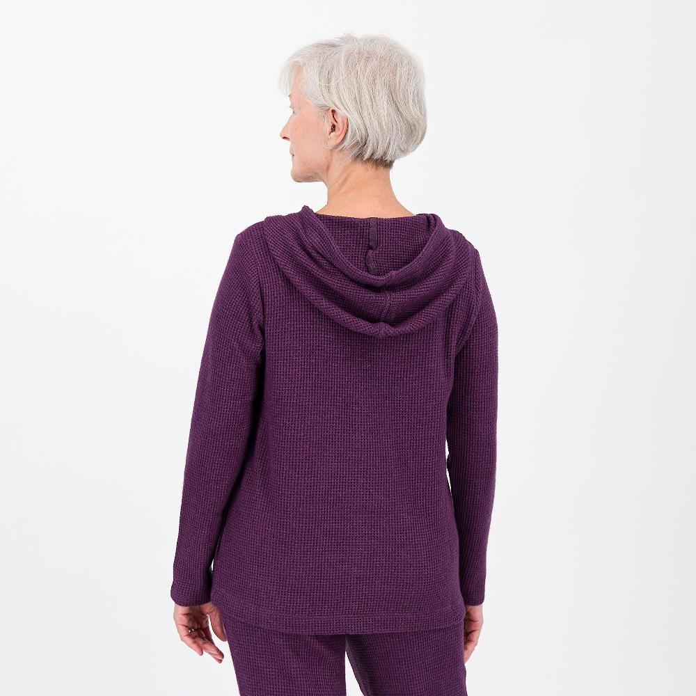 QVC Modern Soul By AnyBody Felpa Con Cappuccio Jacquard Di Viscosa