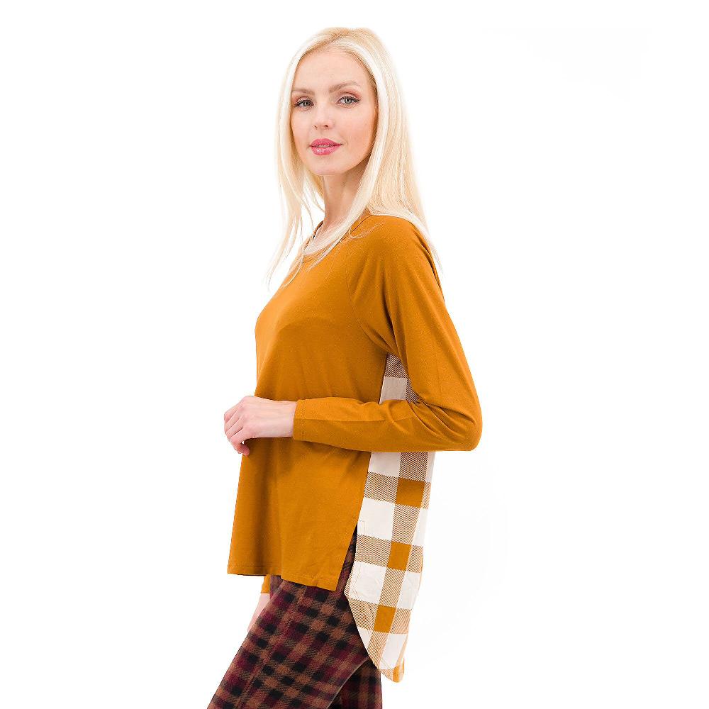 QVC Modern Soul by AnyBody Maglia in cotone e modal con fantasia