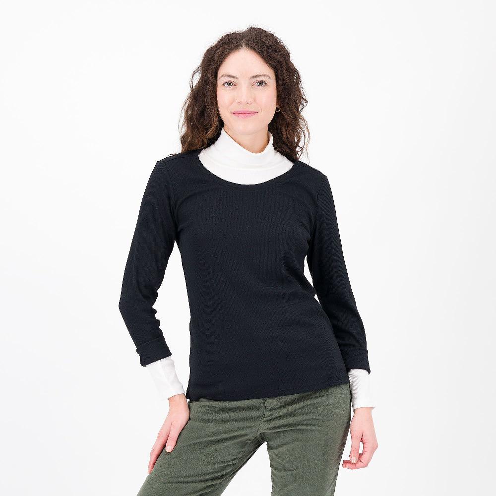 QVC Modern Soul By AnyBody Set 2 Maglie A Manica Lunga A Coste
