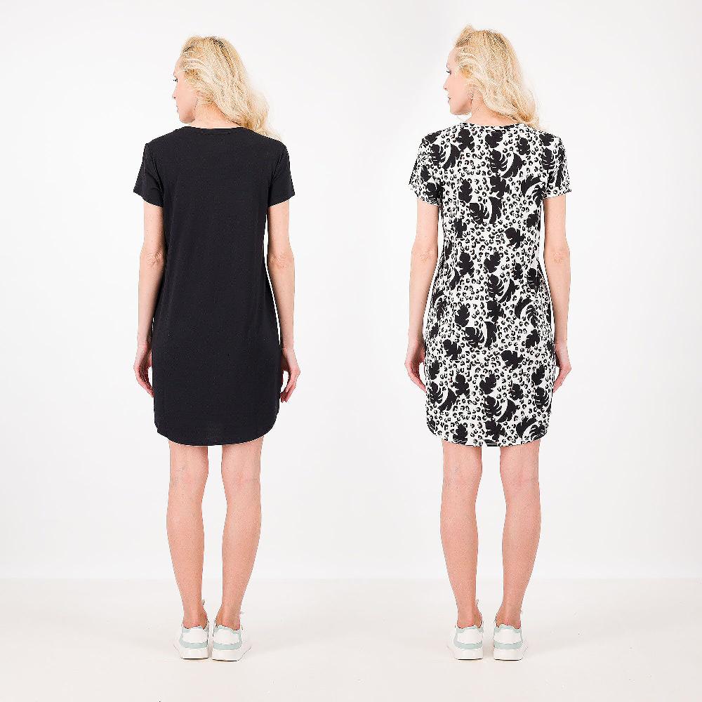 QVC Modern Soul By AnyBody Set Due Abiti Jersey Stretch Fondo Stondato