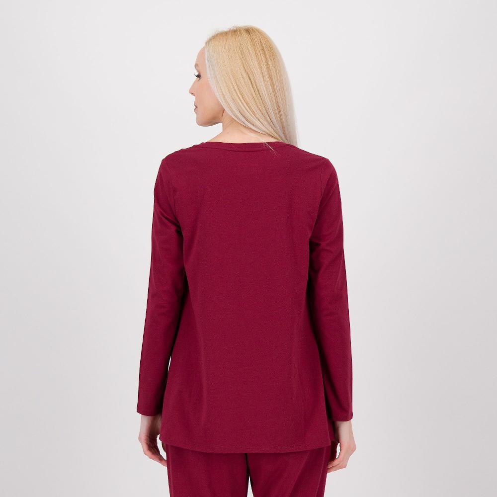 QVC Modern Soul By AnyBody T-shirt A Maniche Lunghe Cotone E Modal