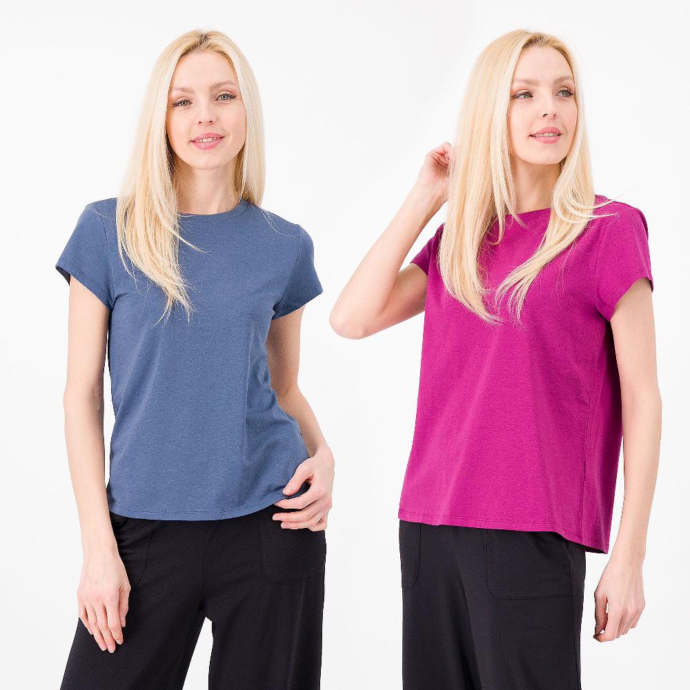 QVC Modern Soul by AnyBody T-shirt scollo tondo in cotone e modal