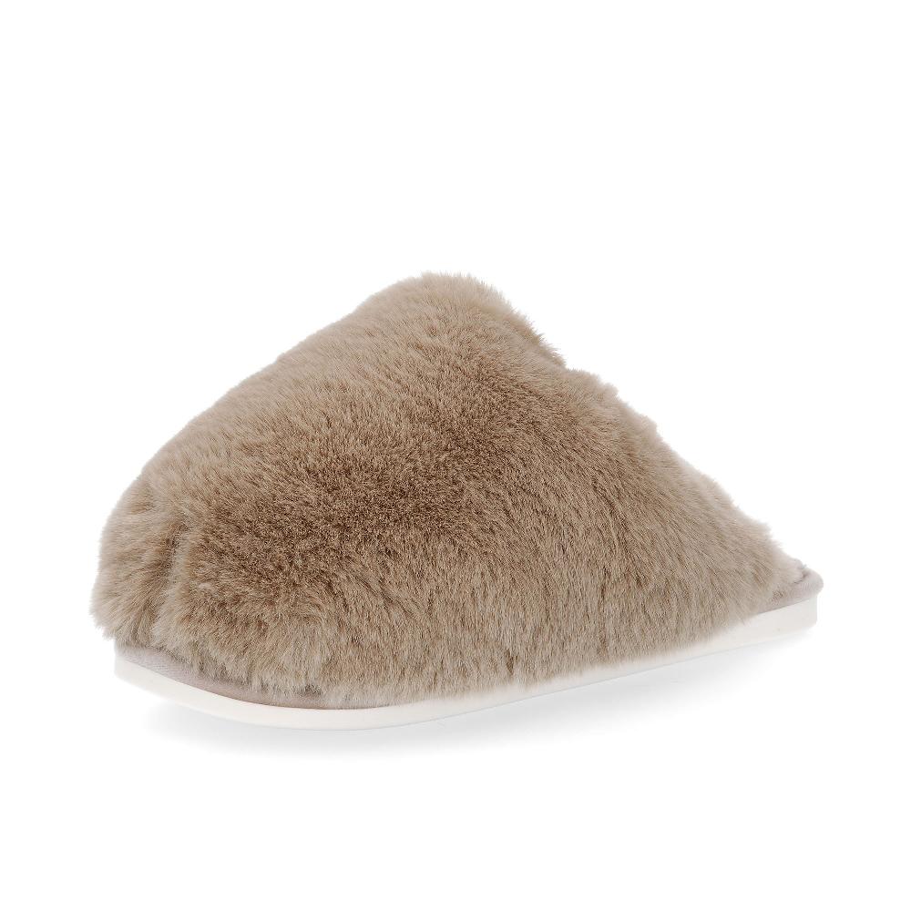 QVC Mont Chalet Ciabatte Pouf In Peluche Con Suola In Gomma