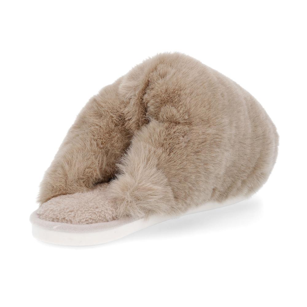 QVC Mont Chalet Ciabatte Pouf In Peluche Con Suola In Gomma