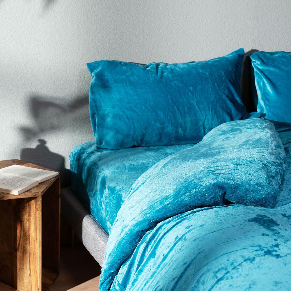 QVC Mont Chalet Completo Copripiumino Matrimoniale Effetto Velluto Anticato