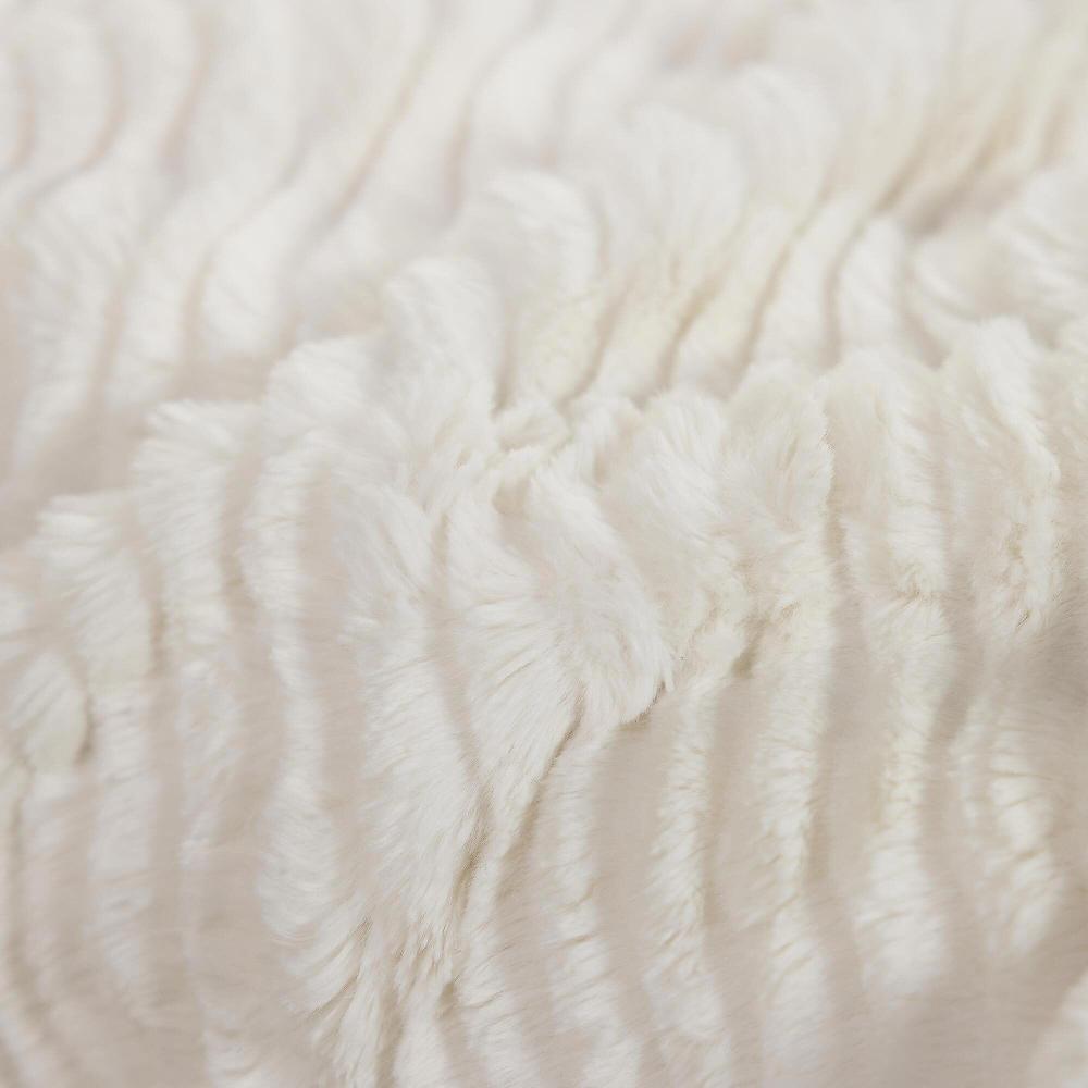 QVC Mont Chalet Plaid Arredo Onde In Pelo Sintetico E Velluto 127x152 Cm