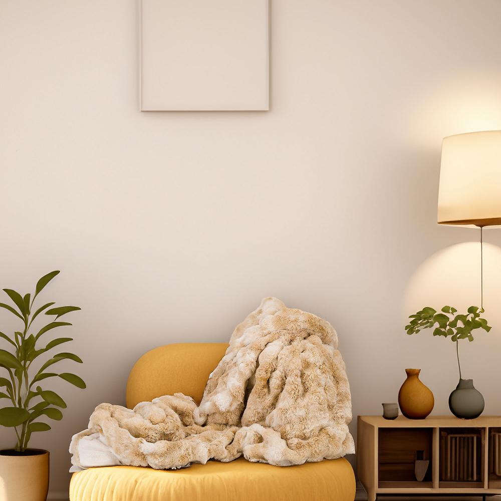 QVC Mont Chalet Plaid sfumato in tessuto peluche 150x200 cm