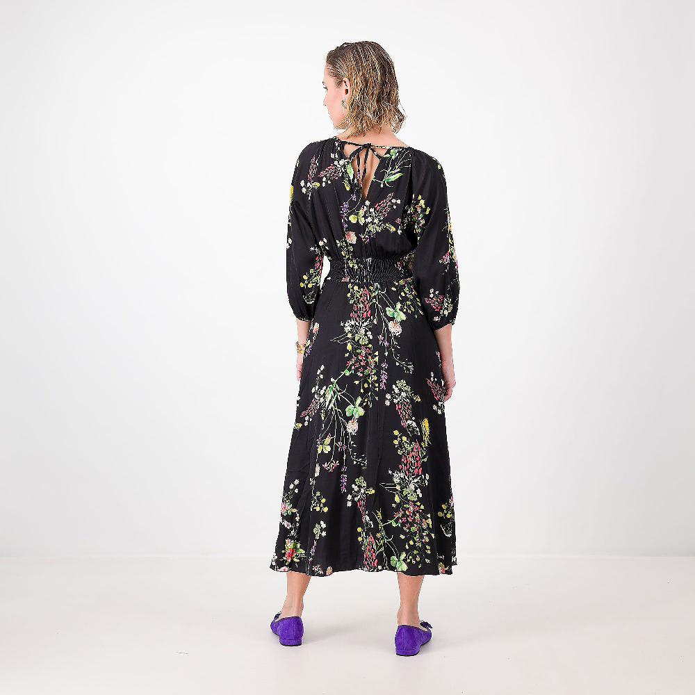 QVC Mood Atelier Abito Lungo In Raso Di Viscosa Fantasia