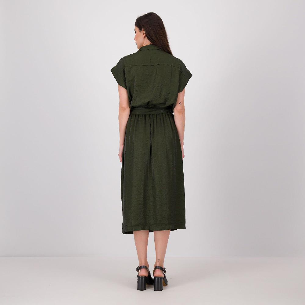 QVC Mood Atelier Abito Midi Chemisier Con Collo Con Cintura