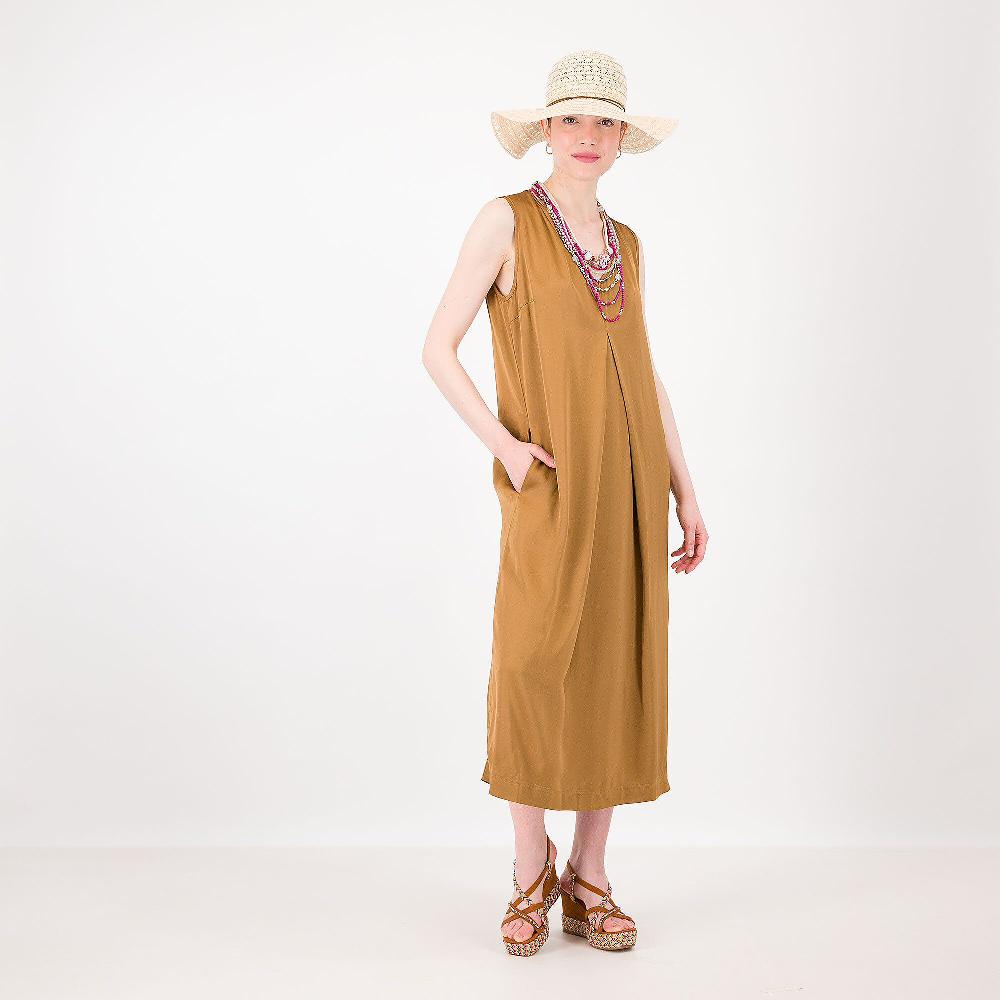 QVC Mood Atelier Abito Smanicato In Raso Di Viscosa