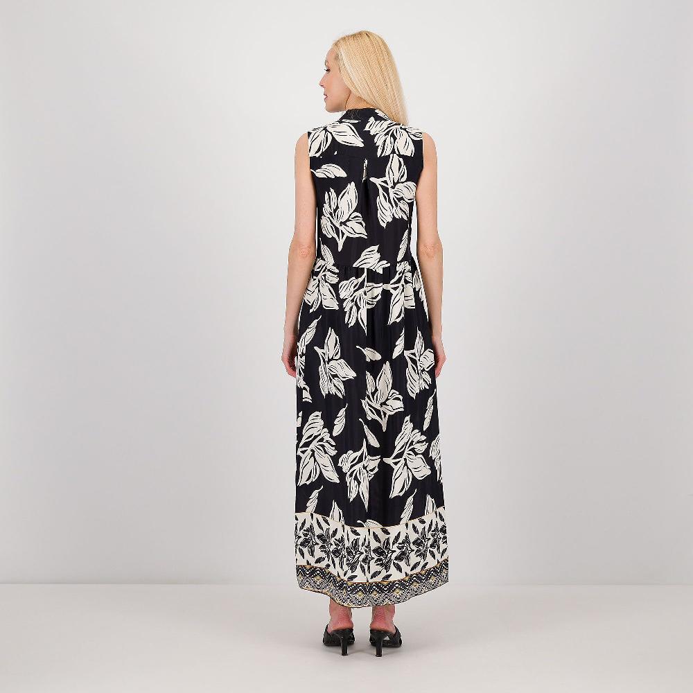 QVC Mood Atelier Abito Smanicato Lungo Fantasia In Viscosa
