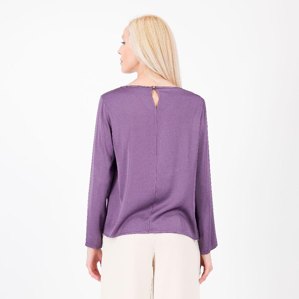 QVC Mood Atelier Blusa In Viscosa Con Seta A Manica Lunga