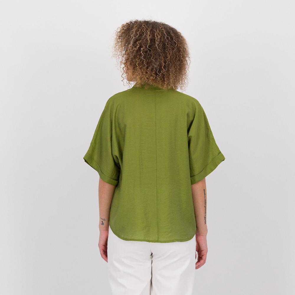 QVC Mood Atelier Camicia A Maniche Corte In Misto Viscosa