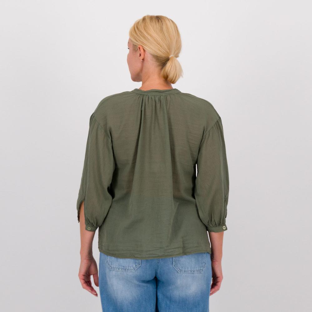 QVC Mood Atelier Camicia In Garza Di Cotone Collo Guru