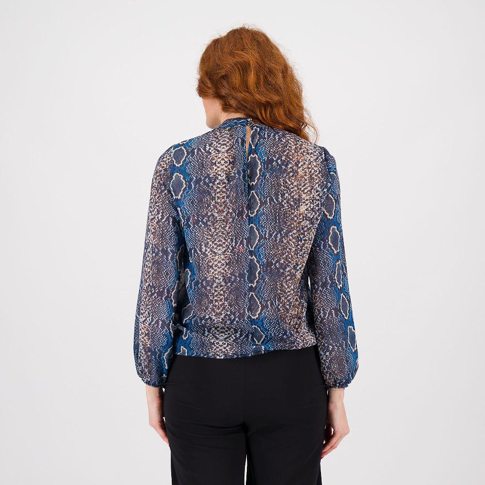 QVC Mood Atelier Camicia In Georgette Fantasia Pitone