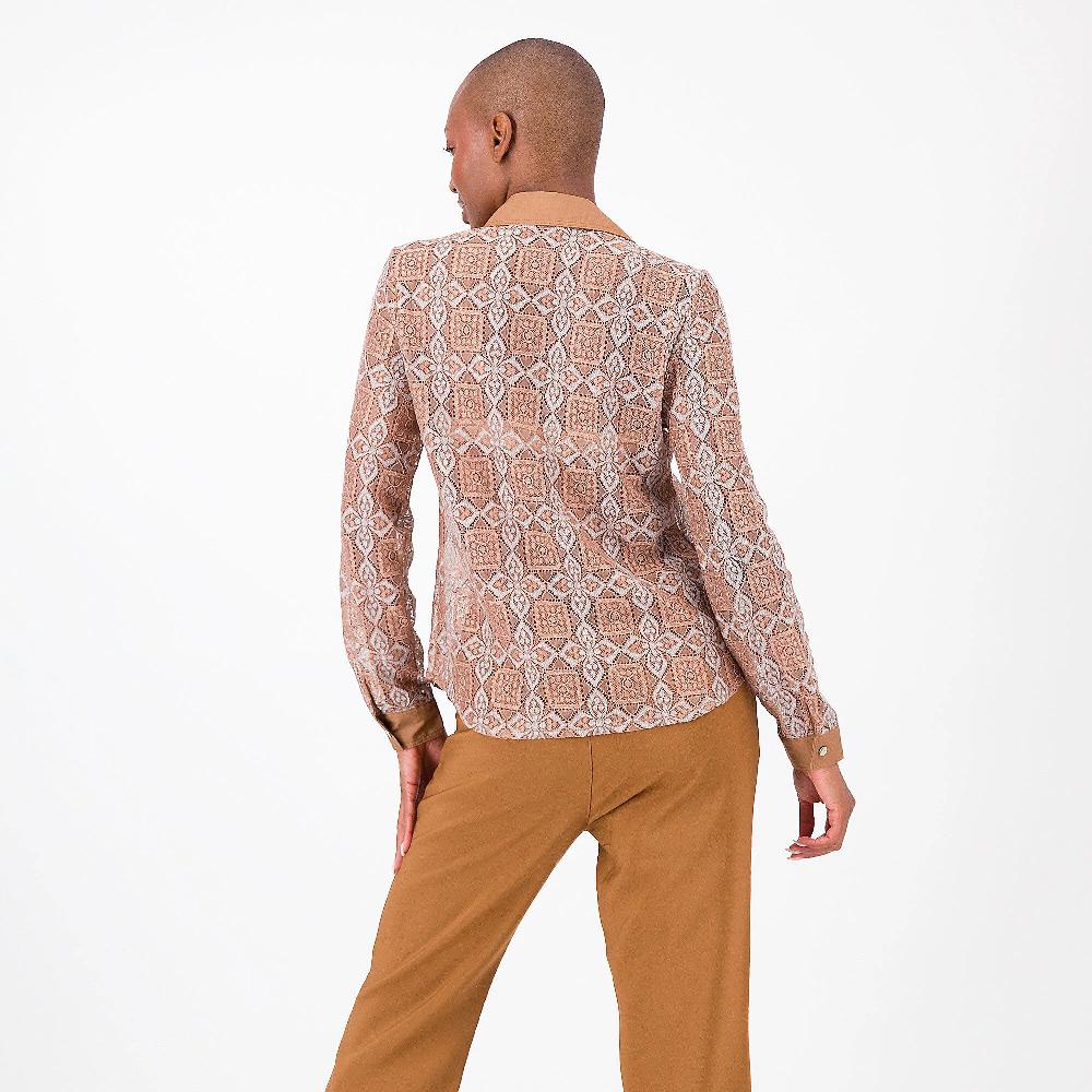 QVC Mood Atelier Camicia In Pizzo Con Dettagli In Popeline