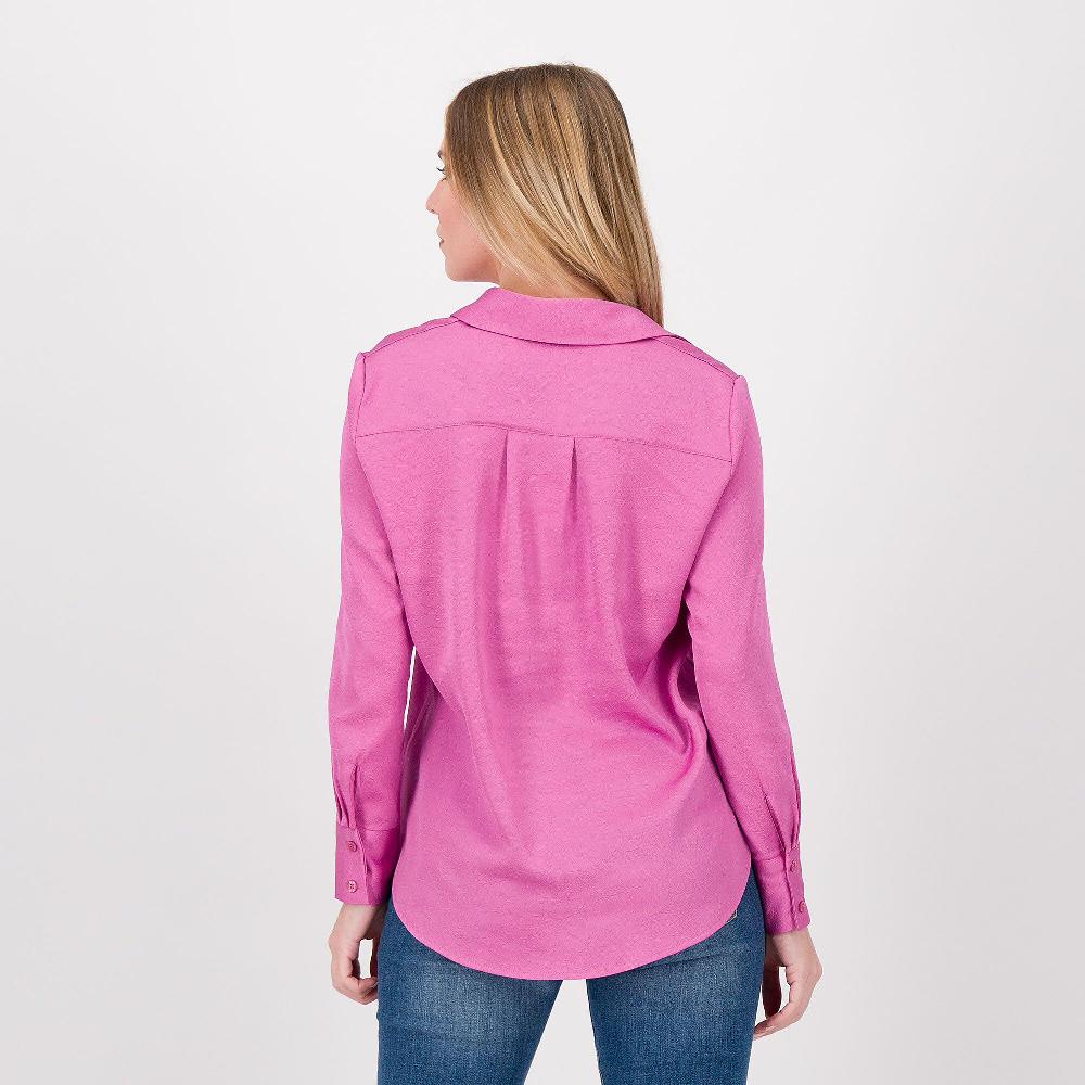 QVC Mood Atelier Camicia In Raso Pesante Effetto Mosso