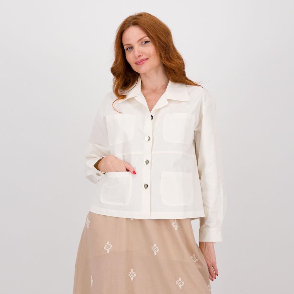 QVC Mood Atelier Giacca con collo a camicia e manica lunga