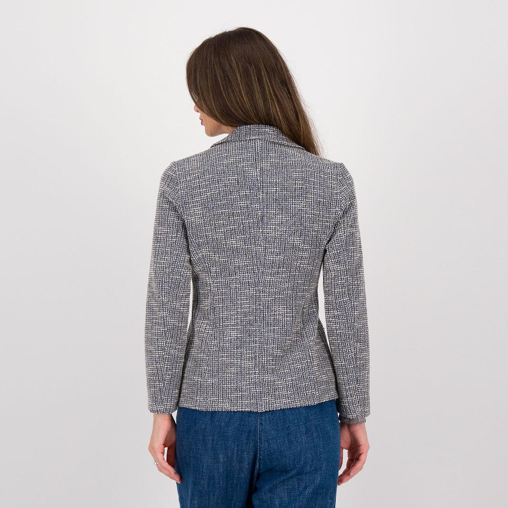 QVC Mood Atelier Giacca Con Collo Revers In Tweed Di Maglia